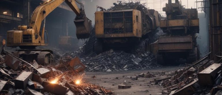 Завод по переработке металлолома в стальной лом